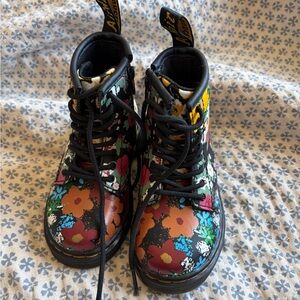 Doc Martins Floral Lace-Up Boots